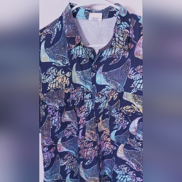 The Days Catch Mens Colorful 100% Cotton Size Large Button Front Shirt Hawaiian - Picture 2 of 8